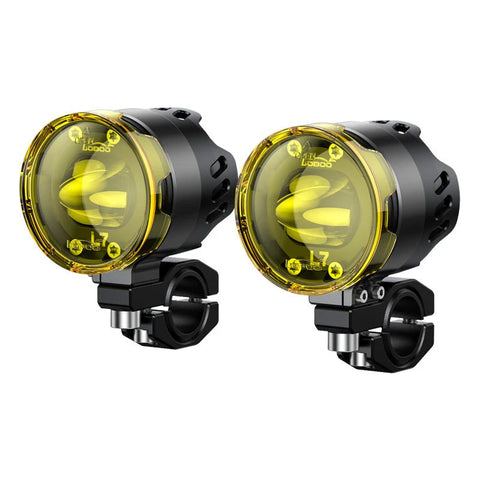 LOBOO L7S Auxiliary Lights (15,000LM) - Smart High/Low Beam LED Driving Lights with Wheel Controller & Flash-to-Pass