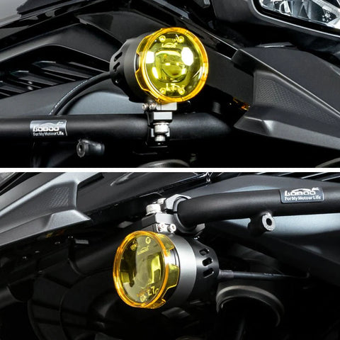 LOBOO L7S Auxiliary Lights (15,000LM) - Smart High/Low Beam LED Driving Lights with Wheel Controller & Flash-to-Pass