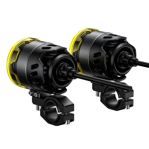 LOBOO L7S Auxiliary Lights (15,000LM) - Smart High/Low Beam LED Driving Lights with Wheel Controller & Flash-to-Pass