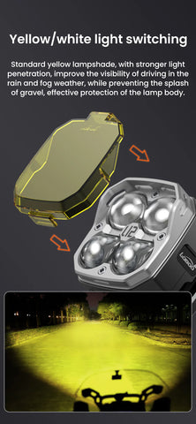 LOBOO L12T High&Low Beam Auxiliary Lights – Pair Press the horn to activate the quick flash warning light mode