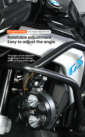 LOBOO Auxiliary Light Mount | Rotatable & Tilt Adjustable | CNC Aluminum