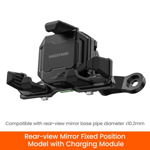 LOBOO PH06 Anti-Vibration Phone Mount - Magnetic Damping + 15W Wireless Charging - Aluminum Motorcycle Holder (Fits 4.7"-7.2" Phones) Intelligent compatible charging protocol