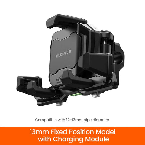 LOBOO PH06 Anti-Vibration Phone Mount - Magnetic Damping + 15W Wireless Charging - Aluminum Motorcycle Holder (Fits 4.7"-7.2" Phones) Intelligent compatible charging protocol