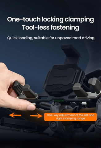 LOBOO PH06 Anti-Vibration Phone Mount - Magnetic Damping + 15W Wireless Charging - Aluminum Motorcycle Holder (Fits 4.7"-7.2" Phones) Intelligent compatible charging protocol