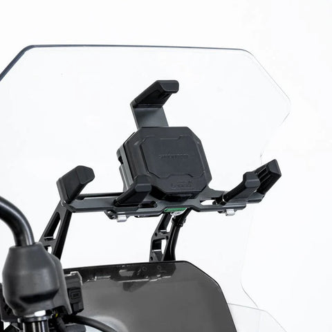 LOBOO PH06 Anti-Vibration Phone Mount - Magnetic Damping + 15W Wireless Charging - Aluminum Motorcycle Holder (Fits 4.7"-7.2" Phones) Intelligent compatible charging protocol