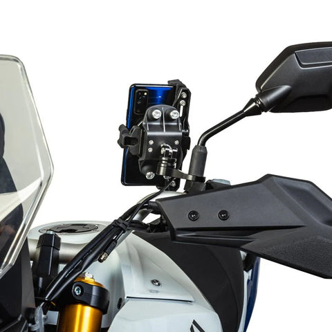 LOBOO PH02S Anti-Vibration Motorcycle Phone Mount - 15W Wireless & 24W Fast Wired Charging - Shock Absorbing Holder for iPhone/Samsung - Fits 22-28mm Handlebars & Mirros Intelligent compatible charging protocol