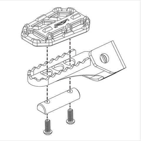 LOBOO Wide Adventure Foot Pegs for BMW GS &  XR Series