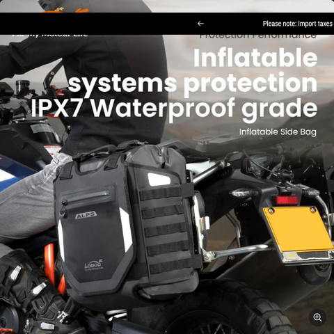 LOBOO Alps Inflatable Waterproof Side Bags (23L & 30L) | Shock-Absorbing Soft Panniers with Anti-Theft Lock