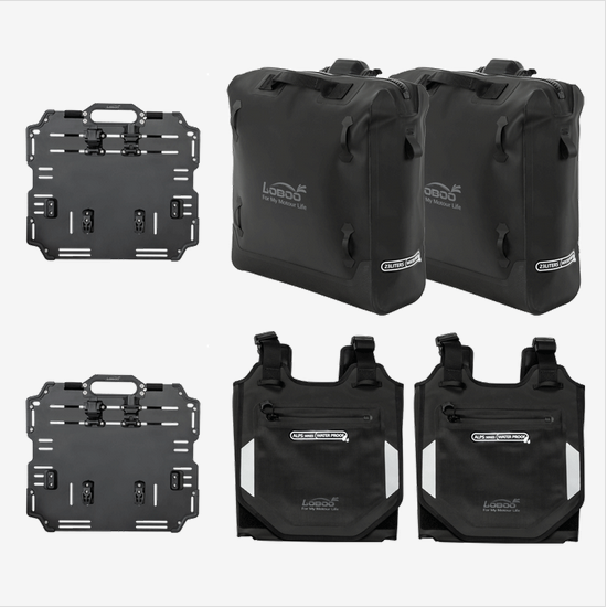 LOBOO Alps Inflatable Waterproof Side Bags (23L & 30L) | Shock-Absorbing Soft Panniers with Anti-Theft Lock
