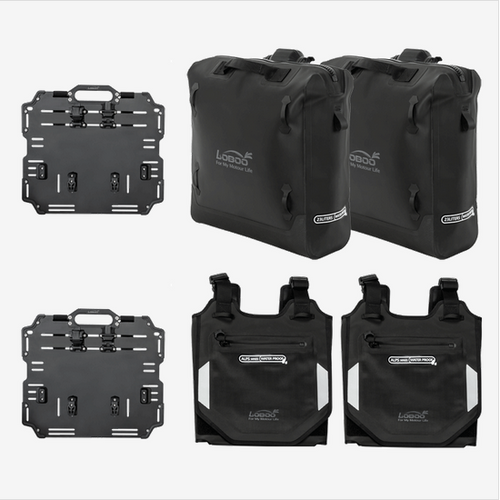 LOBOO Alps Inflatable Waterproof Side Bags (23L & 30L) | Shock-Absorbing Soft Panniers with Anti-Theft Lock