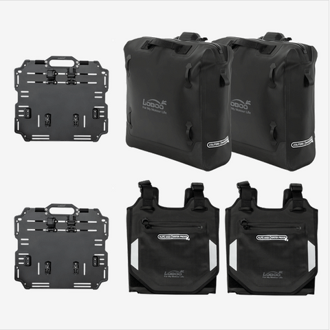 LOBOO Alps Inflatable Waterproof Side Bags (23L & 30L) | Shock-Absorbing Soft Panniers with Anti-Theft Lock